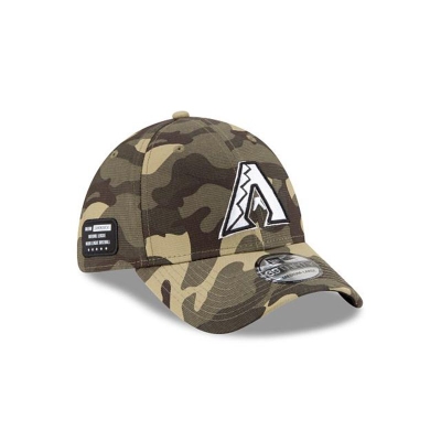 Green Arizona Diamondbacks Hat - New Era MLB Armed Forces Weekend 39THIRTY Stretch Fit Caps USA9054168